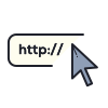 Web address logo
