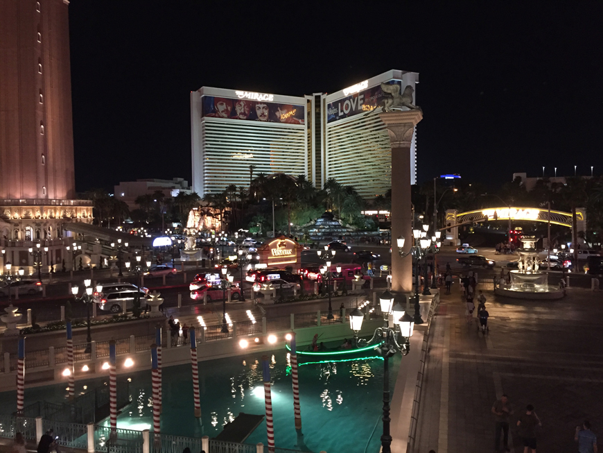 View of Mirage from outside The Venetian